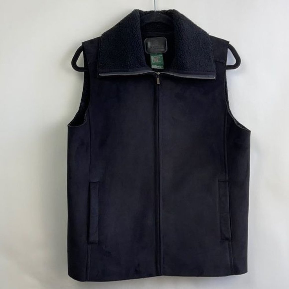 Ralp Lauren Black Label Faux Fur Fleece Lined Vest size Medium